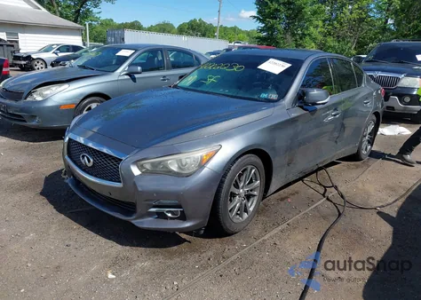 2015 Infiniti Q50 Premium from USA, damaged, VIN JN1BV7AR7FM409374